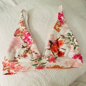 Shorebrand Floral Halter Bikini Top